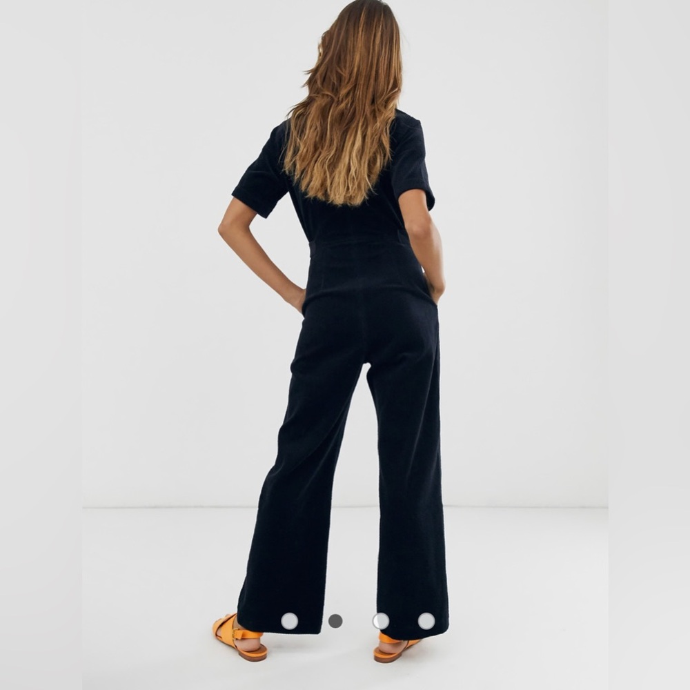 & Other Stories Women's Blue Cord Jumpsuit With Button Detail Women’s Sz 2 - Picture 2 of 14